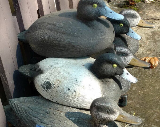 6 Vintage Duck Decoys Primitive Rustic With Weighted Keels Etsy