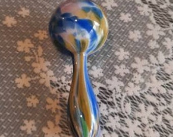 Antique Sock Darner End of Day Art Glass Hand Blown