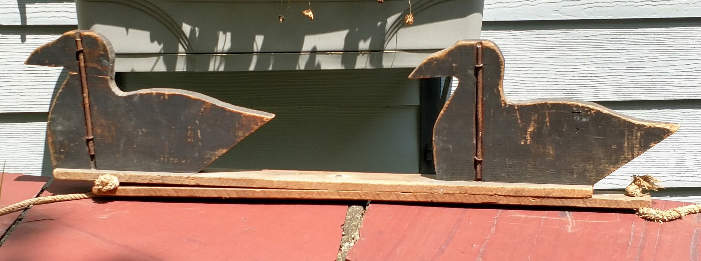 Vintage Duck Decoys Wooden Vintage Primitive Y Boards Rustic Silhouette