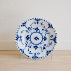 Royal Copenhagen Blue Fluted Full Lace Bread and Butter Plate Made in Denmark, 615/1088 image 1