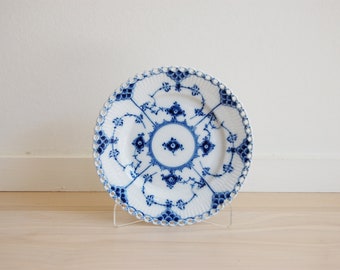 Royal Copenhagen Blue Fluted Full Lace Bread and Butter Plate Made in Denmark, 615/1088