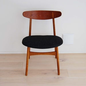 Danish Modern Hans J Wegner Teak and Oak Chair Ch30 Carl Hansen and Son Made in Denmark image 4