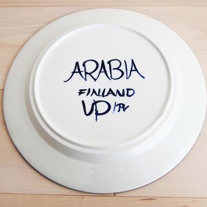 Scandinavian Modern Arabia Finland Valencia 14 inch Deep Round Platter Ulla Procope image 5