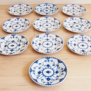 Royal Copenhagen Blue Fluted Full Lace Bread and Butter Plate Made in Denmark, 615/1088 image 5