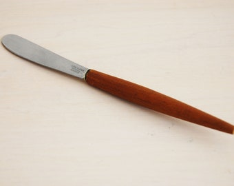 Vintage Teak and Stainless Steel Cocktail Spreader knife Made in Japan