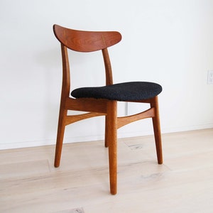 Danish Modern Hans J Wegner Teak and Oak Chair Ch30 Carl Hansen and Son Made in Denmark image 9