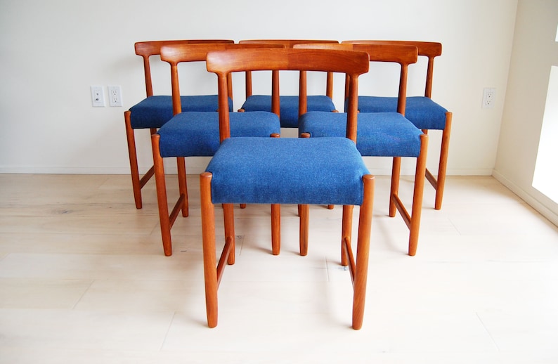 Set of 6 Scandinavian Mid Century Modern Ingmar Relling for Vestlandske Teak Dining Chairs Model 60 Made in Norway Bild 2