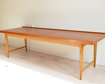 Danish Modern Teak and Oak Rectangle Coffee Table No. 572 Marius Made in Denmark