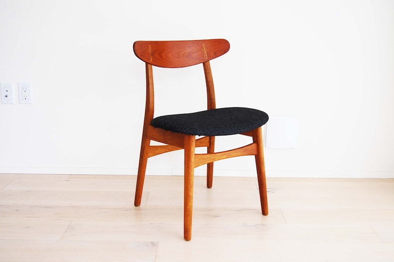 Danish Modern Hans J Wegner Teak and Oak Chair Ch30 Carl Hansen and Son Made in Denmark image 10