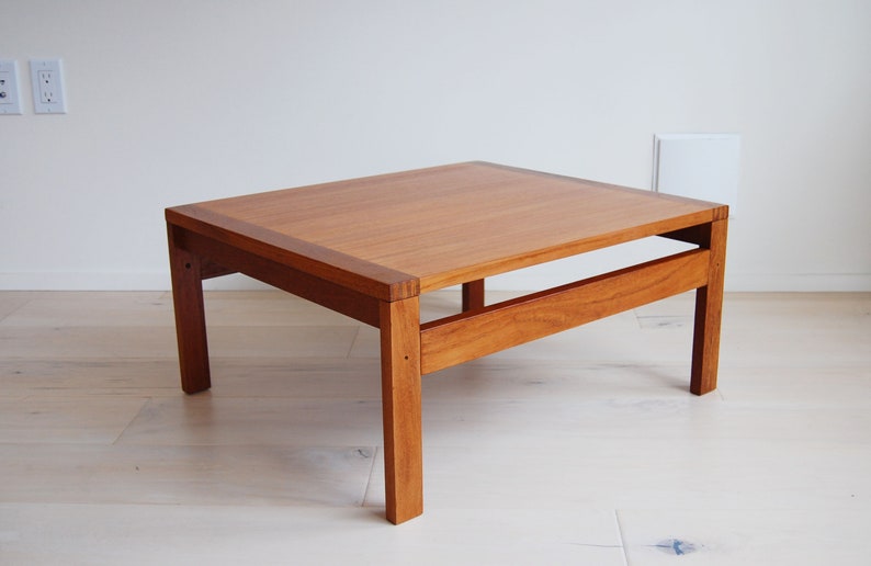 Danish Modern Ole Gjerlov Knudsen and Torben Lind Solid Teak Low Coffee Table France and Son image 2