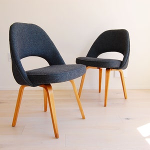 Early Knoll Eero Saarinen Armless Executive Chair with Bentwood Legs Mid Century Modern image 7