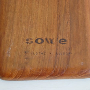 Vintage Scandinavian Modern Sowe Sovestad Smoked Grey Glass Milk and Sugar Containers with Teak Tray image 6