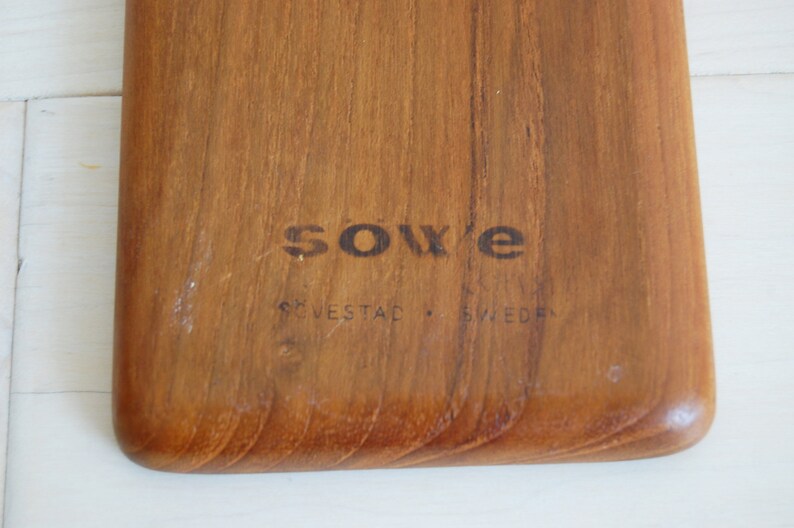 Vintage Scandinavian Modern Sowe Sovestad Smoked Grey Glass Milk and Sugar Containers with Teak Tray image 6