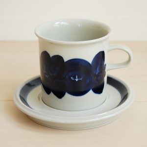 Scandinavian Modern Arabia Finland Anemone Cup and Saucer Ulla Procope