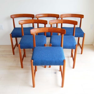 Set of 6 Scandinavian Mid Century Modern Ingmar Relling for Vestlandske Teak Dining Chairs Model 60 Made in Norway image 1