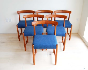 Set of 6 Scandinavian Mid Century Modern Ingmar Relling for Vestlandske Teak Dining Chairs Model 60 Made in Norway