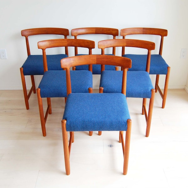 Set of 6 Scandinavian Mid Century Modern Ingmar Relling for Vestlandske Teak Dining Chairs Model 60 Made in Norway