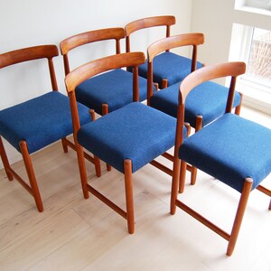 Set of 6 Scandinavian Mid Century Modern Ingmar Relling for Vestlandske Teak Dining Chairs Model 60 Made in Norway Bild 3