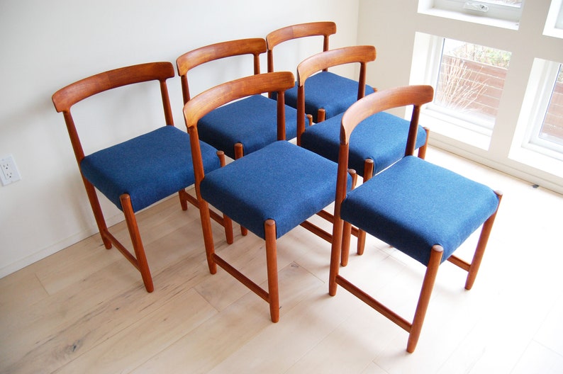 Set of 6 Scandinavian Mid Century Modern Ingmar Relling for Vestlandske Teak Dining Chairs Model 60 Made in Norway Bild 3