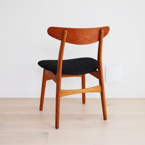 Danish Modern Hans J Wegner Teak and Oak Chair Ch30 Carl Hansen and Son Made in Denmark image 3