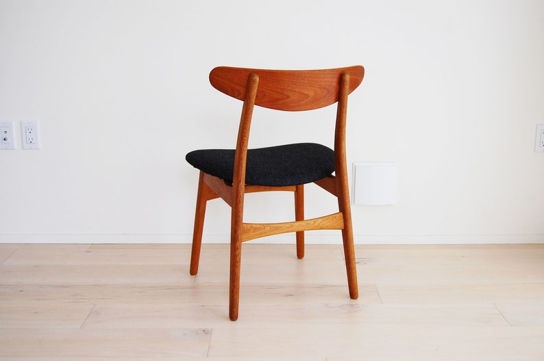 Danish Modern Hans J Wegner Teak and Oak Chair Ch30 Carl Hansen and Son Made in Denmark image 3