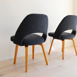 Early Knoll Eero Saarinen Armless Executive Chair with Bentwood Legs Mid Century Modern image 8