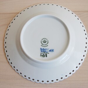 Royal Copenhagen Blue Fluted Full Lace Bread and Butter Plate Made in Denmark, 615/1088 image 4