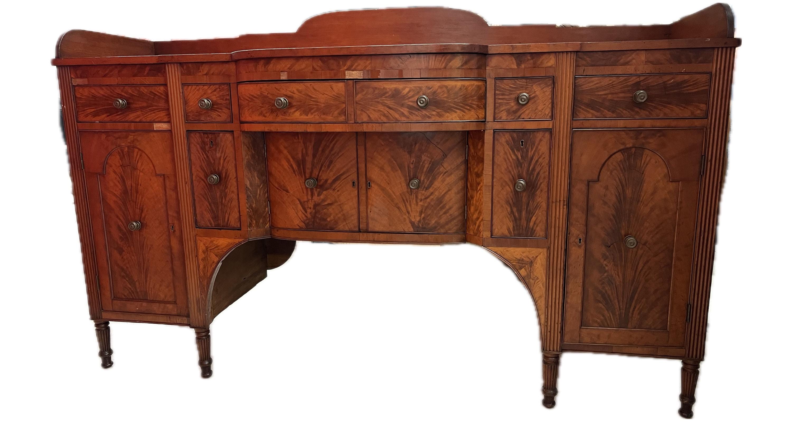 Early 19th Century Cherry Sheraton Sideboard English Neoclassical With  Reeded Legs, Ca 1800-1820 - Etsy, image size:3000x1600