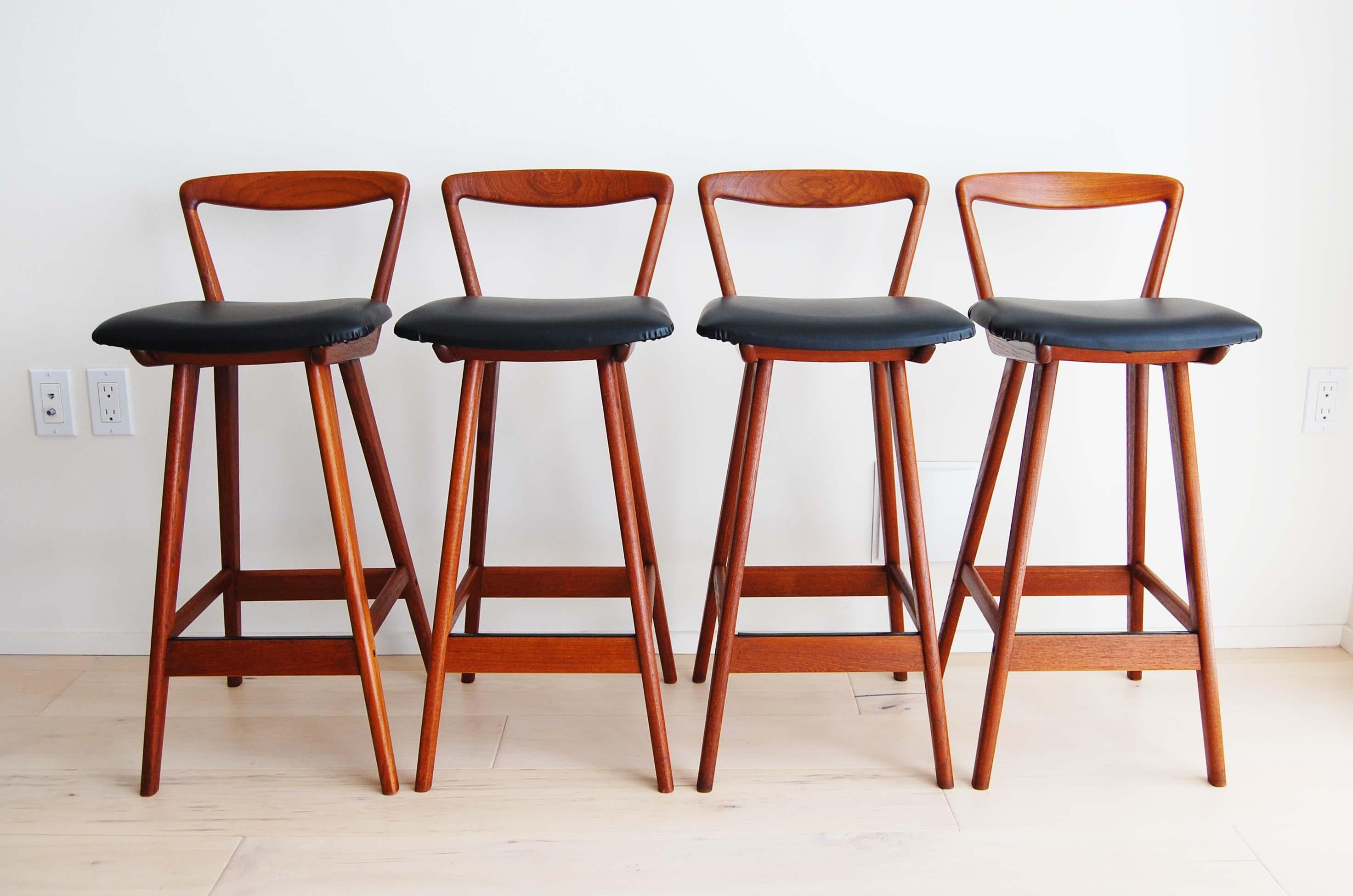 Danish Modern Teak Bar Stools - Etsy Danish Modern Teak Bar Stools - Etsy