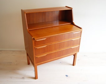 Danish Modern Teak Secretary Desk / Vanity /Dresser / Chest by Trekanten Made in Denmark