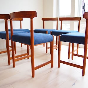 Set of 6 Scandinavian Mid Century Modern Ingmar Relling for Vestlandske Teak Dining Chairs Model 60 Made in Norway image 4