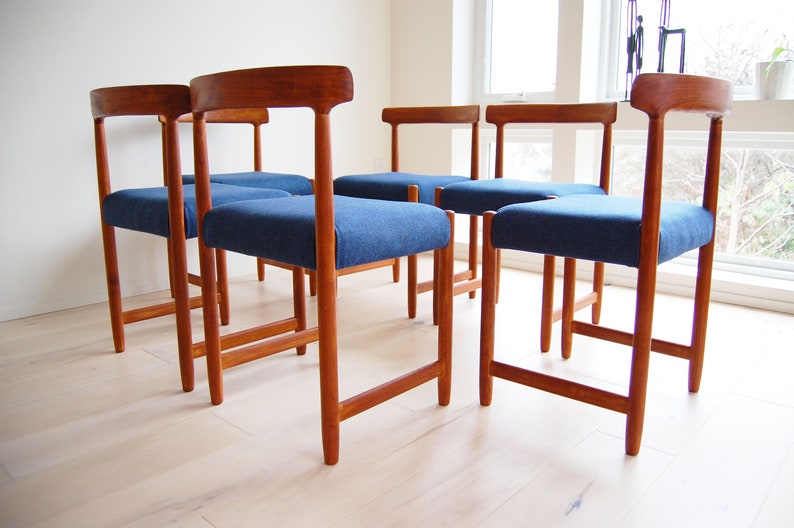 Set of 6 Scandinavian Mid Century Modern Ingmar Relling for Vestlandske Teak Dining Chairs Model 60 Made in Norway Bild 4