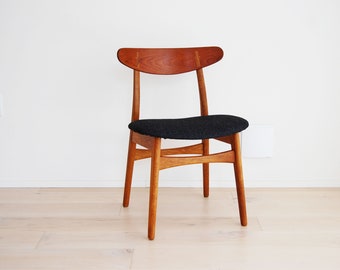 Danish Modern Hans J Wegner Teak and Oak Chair Ch30 Carl Hansen and Son Made in Denmark