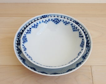 Set of 2 Rare Kronberg Bing and Grondahl Porcelain Round Serving Bowls Made in Denmark, 312, 574