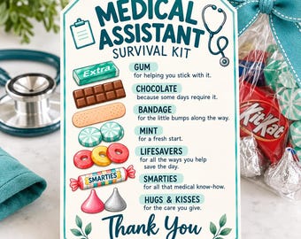 Kit di sopravvivenza per assistente medico / Regalo di ringraziamento per assistente medico / Download digitale