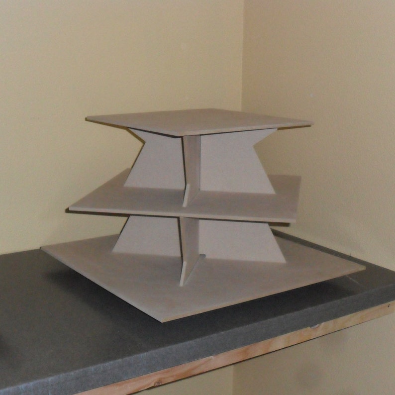 Graduation cupcake Stand Large cupcake stand Cupcake Stand Square Large 3 Tier Zig Zag