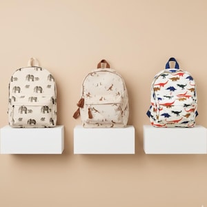 Mały plecak płócienny z nadrukiem zwierzęcym, torba szkolna dla dzieci, torba podróżna