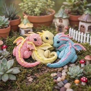 Mini Crochet Dragon Pattern PDF, Amigurumi Fantasy Toy, Cute Tiny Dragons, Beginner Friendly, Digital Download for Gifts & Decor