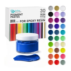 Set mit deckenden Pigmentpasten, 30 Farben à 20 g, für Epoxidharz