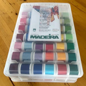 Madeira Rayon Embroidery Thread Box Set – 84 Spools, Storage Chest