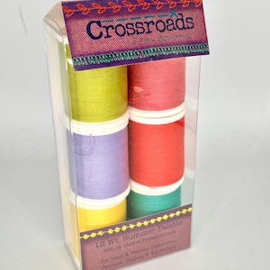 Sulky 12wt Cotton Blendables Thread Pack – Summer Collection, 6 Spools for Quilting & Embroidery