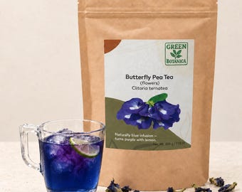 Flor de guisante mariposa seca (Clitoria ternatea) – infusiones · té helado · mocktails