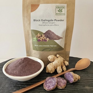 Zwarte Gember Poeder (Kaempferia Parviflora) – Thaise Zwarte Galangal – Natuurlijk Botanisch Ingrediënt