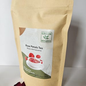 Organic Dried Rose Petal Tea – Damask Rose (Rosa damascena) – Floral Herbal Infusion image 5