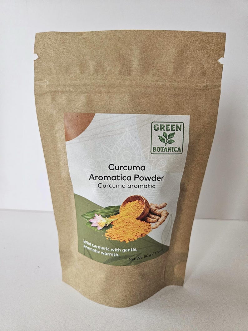 Curcuma Aromatica Powder – Wild Turmeric (Kasturi Manjal) – Natural Golden Seasoning image 4