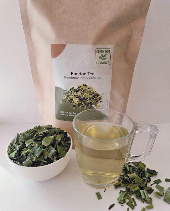 Organic Pandan Leaf Tea (Pandanus amaryllifolius) – Fragrant Thai Herbal Tea, Sweet Green Infusion