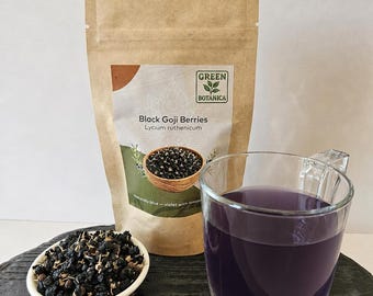 Suszone czarne jagody goji (Lycium ruthenicum) – napary ziołowe · lemoniady · mocktaile