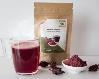 Hibiskus / roselle w proszku (Hibiscus sabdariffa) – napary ziołowe · mrożona herbata · mocktaile