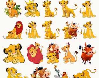 Lion King SVG Mega, Simba Svg for Cricut, Lion King Png, Hakuna Matata Svg for Shirts, Layered Svg Files, Lion King Clipart, Baby Simba Png