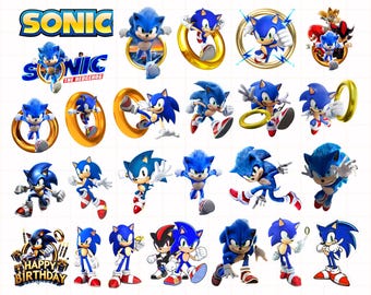 Sonic Png Bundle, High Quality, Sonic Clipart Png, Sonic Silhouette, Sonic Birthday, Sonic print, Baby shirt Diy, Sonic Print Kids Shirt Png